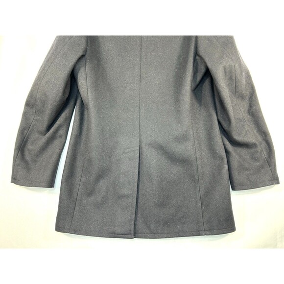 Vintage US Navy Wool Overcoat Pea Coat Black Military USA Sz 38 L - Picture 4 of 9